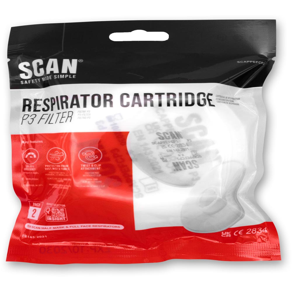 Scan Twin Half Mask Cartridge / Filter Pairs