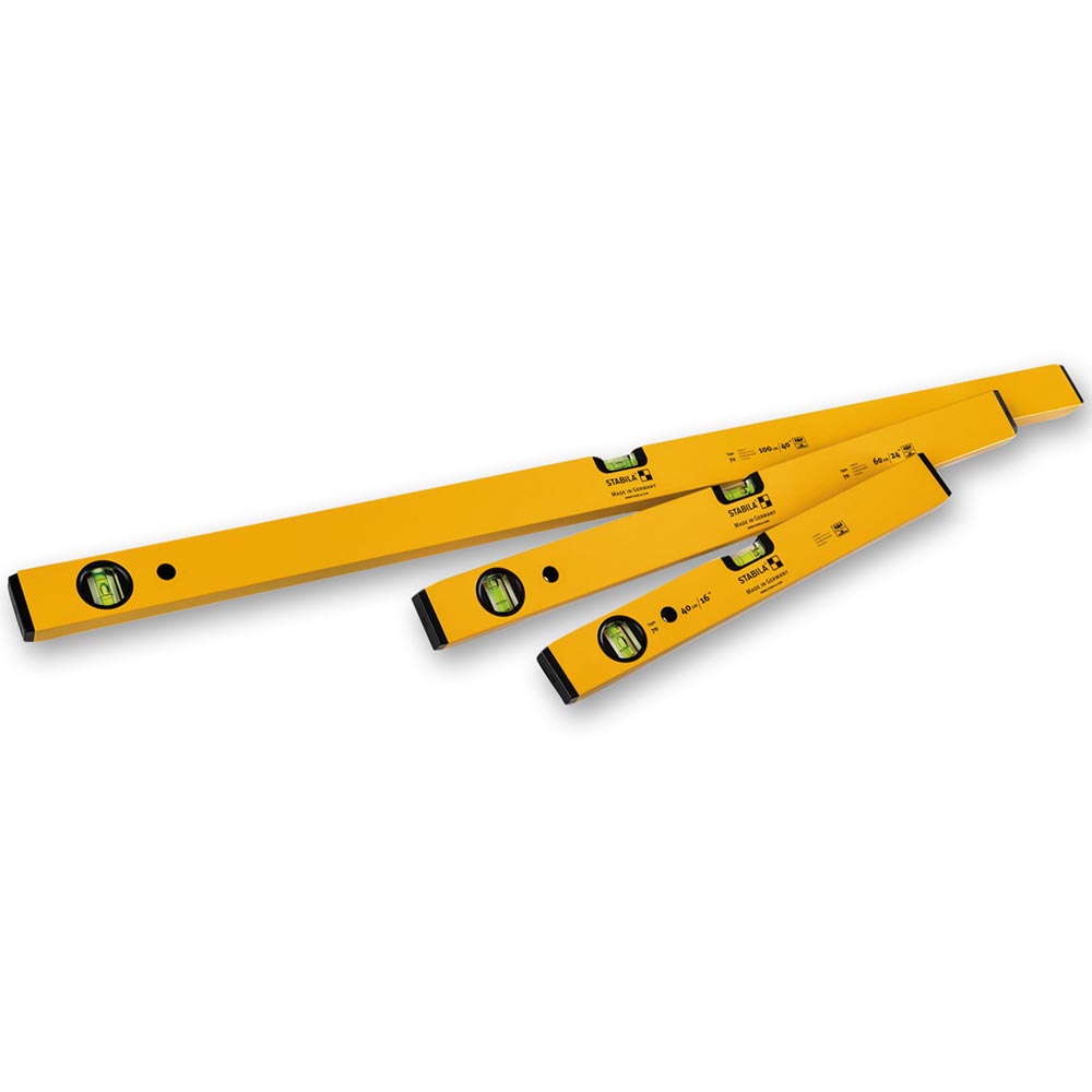 Stabila 70 Box Section Spirit Levels 400, 600 & 1,000 mm