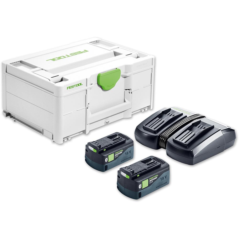 Festool Battery & DUO Charger Set 18V (2 x 5.0Ah HP)