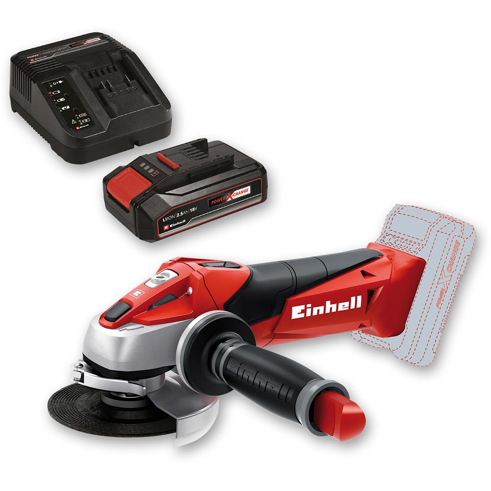 Einhell TE-AG 18 Li Angle Grinder & Battery/Charger Kit 18V