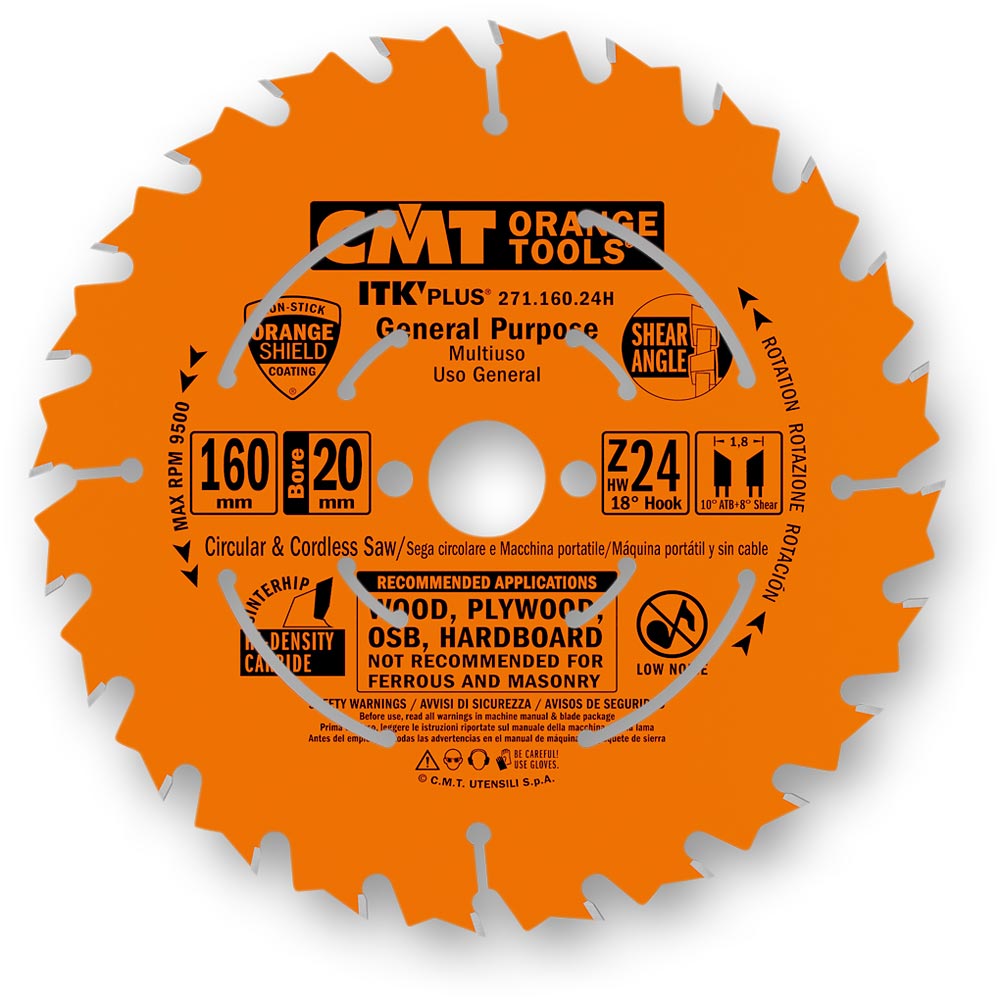 CMT 271 ITK Plus Circular Saw Blades - General Purpose Thin Kerf ...