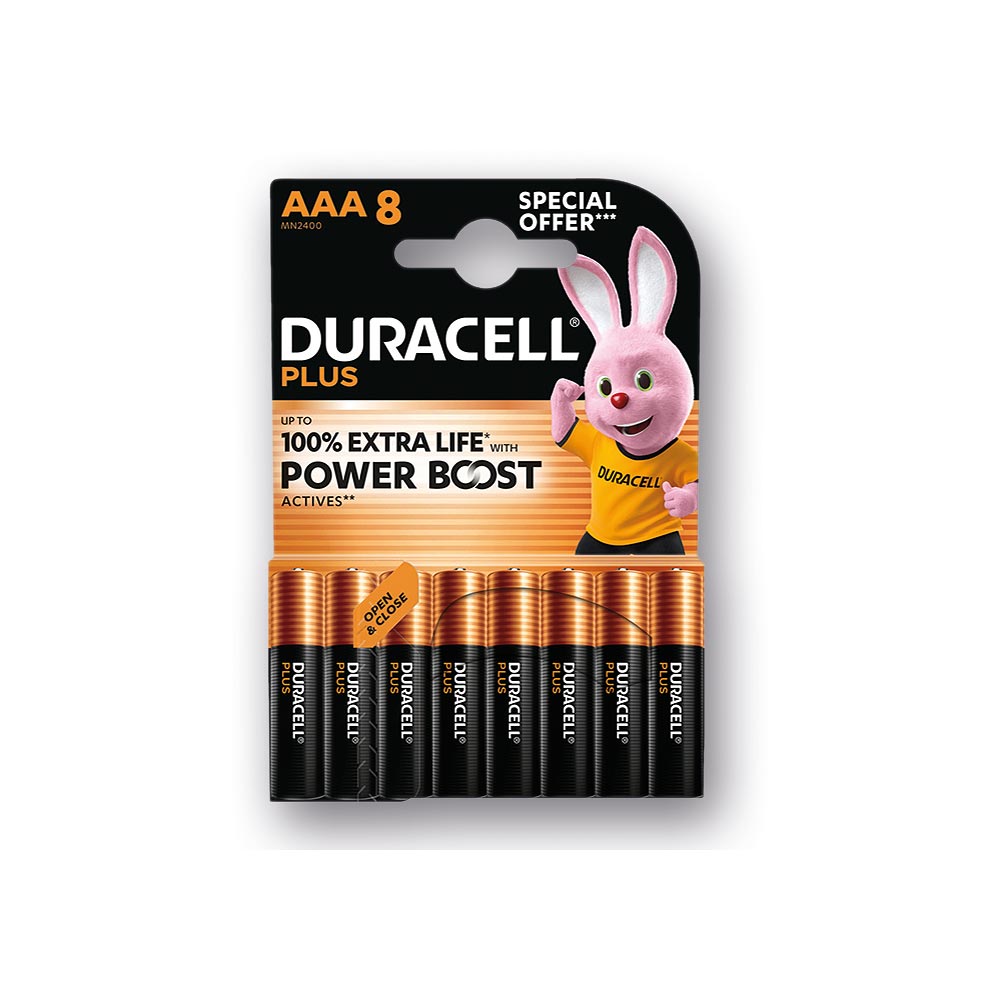 Duracell Plus Battery Pack AAA (Pack 8)