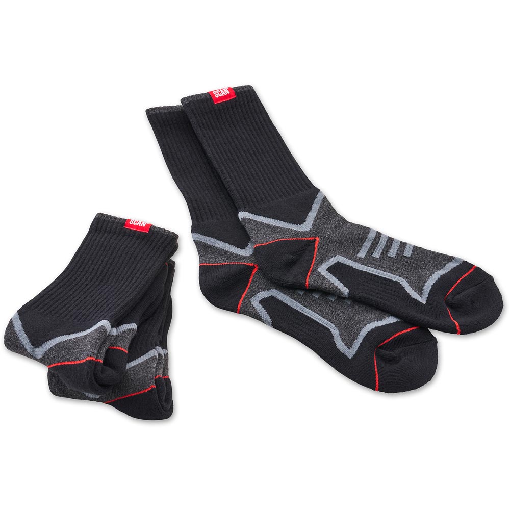 Scan Work Socks Size 8 - 12 (3 Pairs)