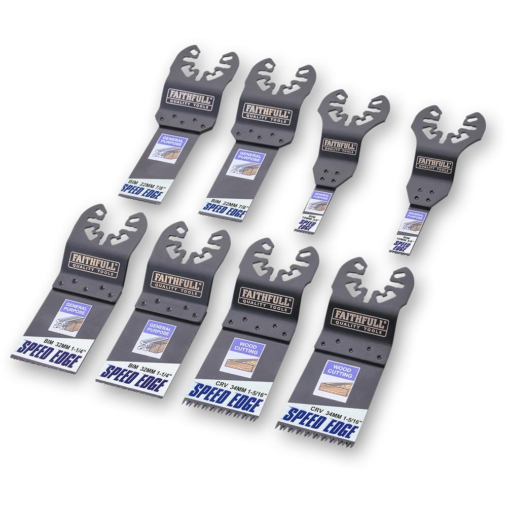 Faithfull MultiTool Speed Edge BiM Blade Set 8