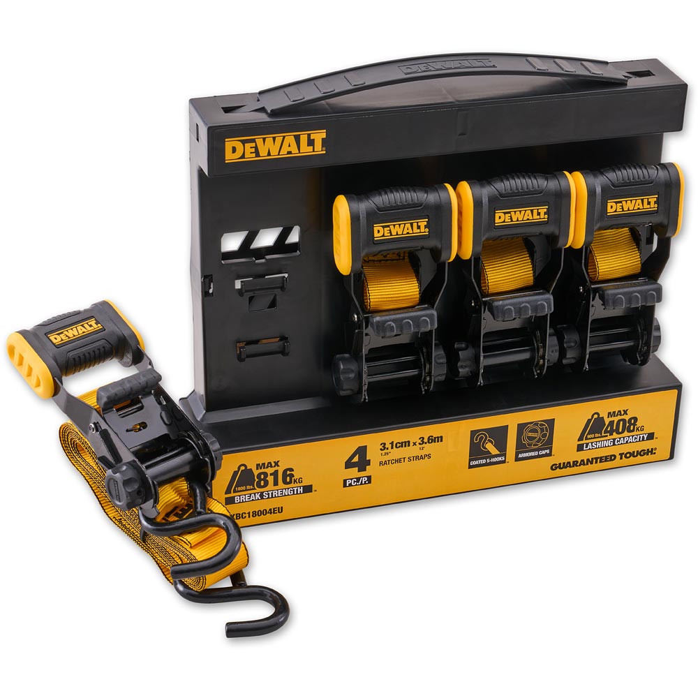 DeWALT 4 Piece Ratchet Tie Down Set