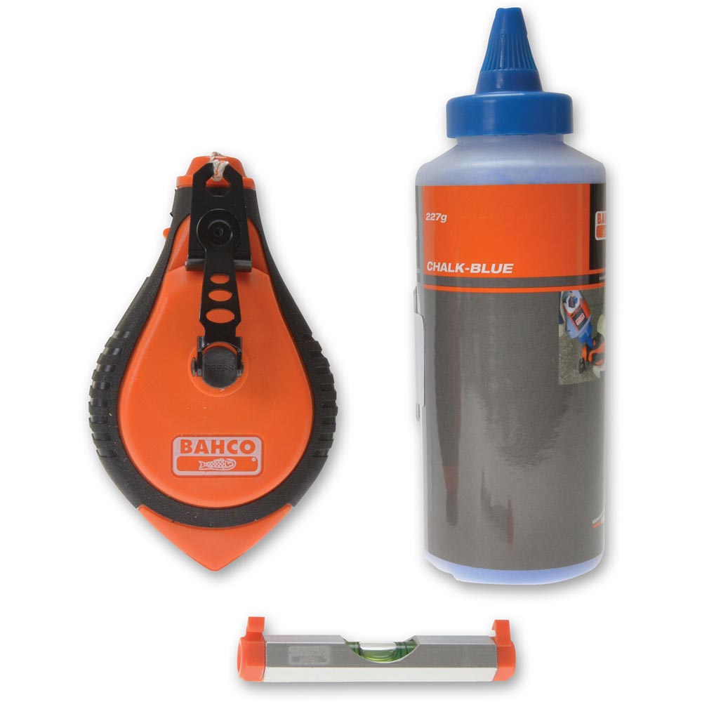 Bahco Blue Chalk, Chalk Line, Line Level Set