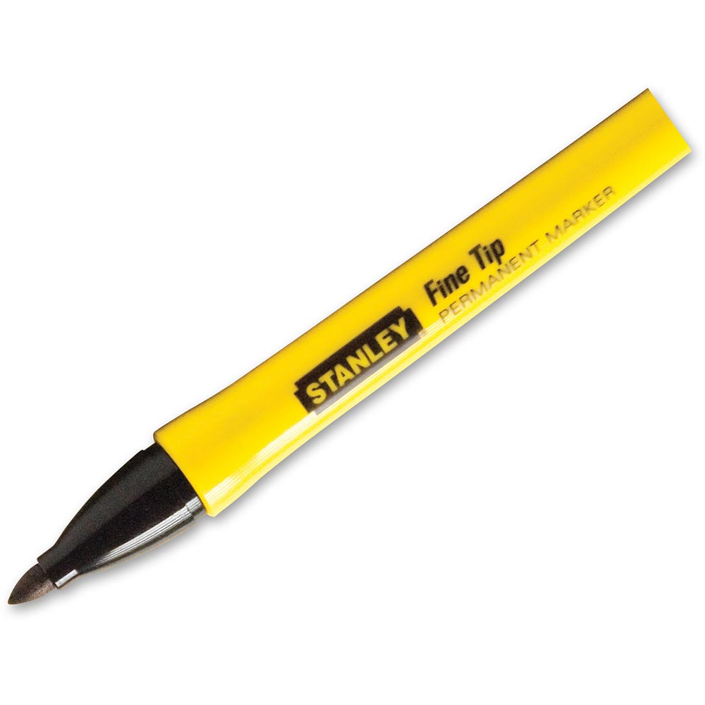 Stanley Black Fine Tip Permanent Markers (Pkt 2)
