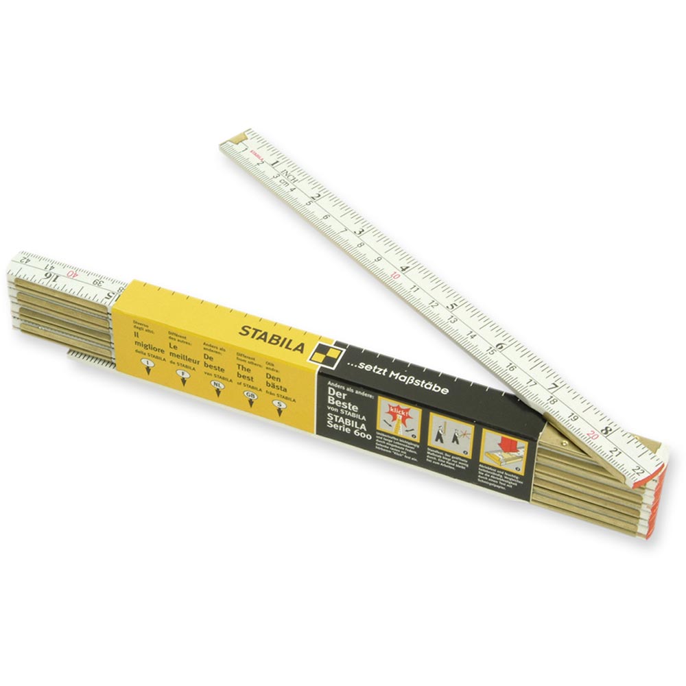 Stabila 1607 Wooden Folding Rule - 2m / 78in