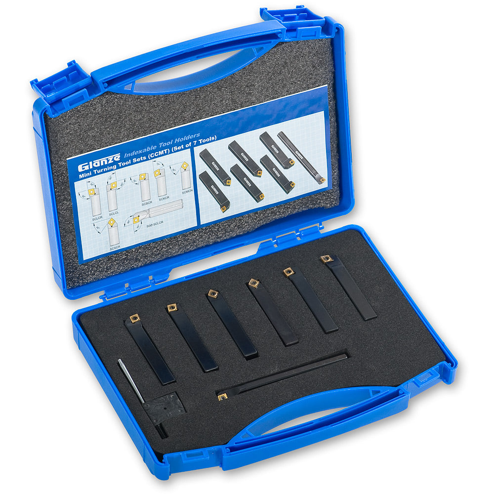 7 Piece Glanze Replaceable Tip Turning Tool Sets