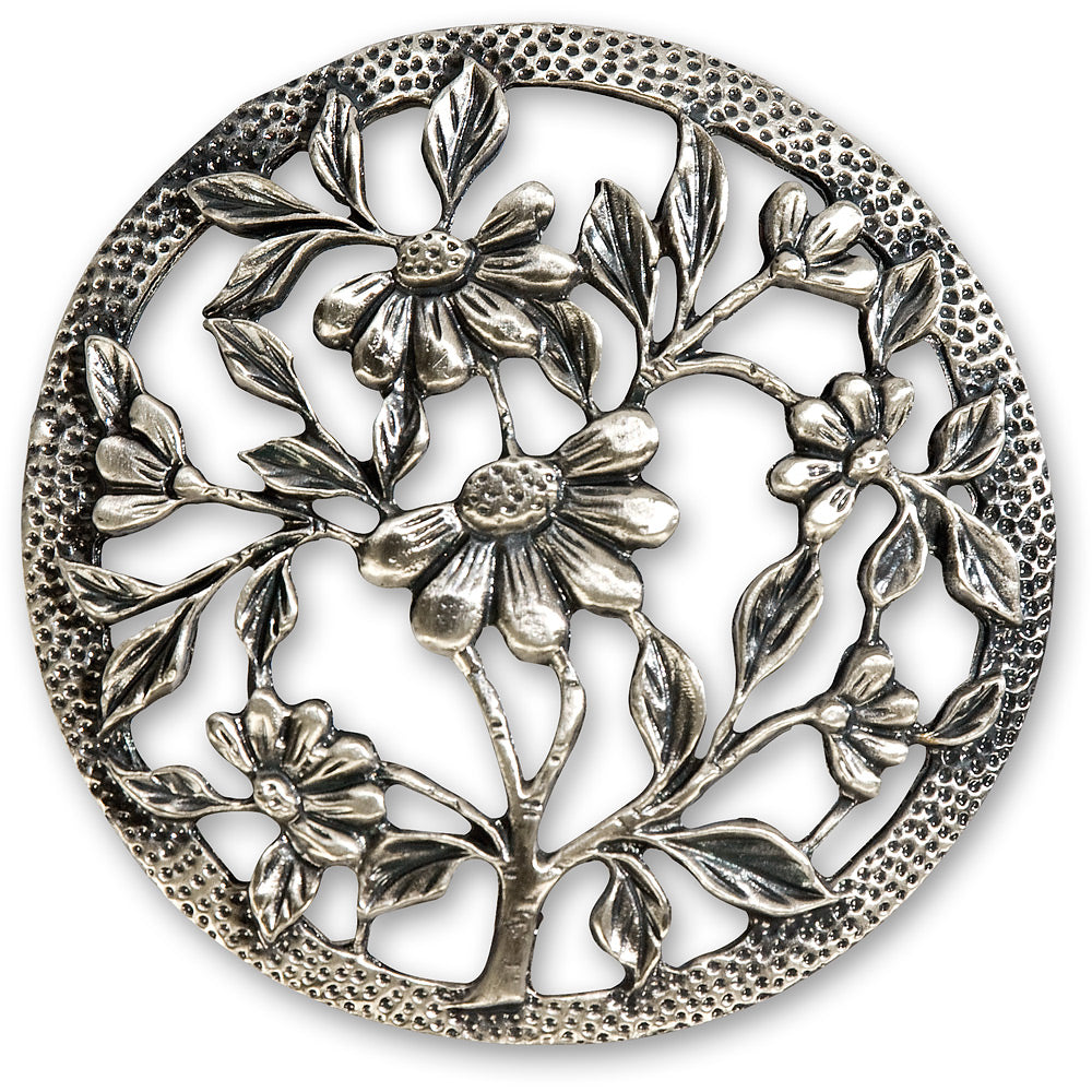Pewter Lid - Flowers