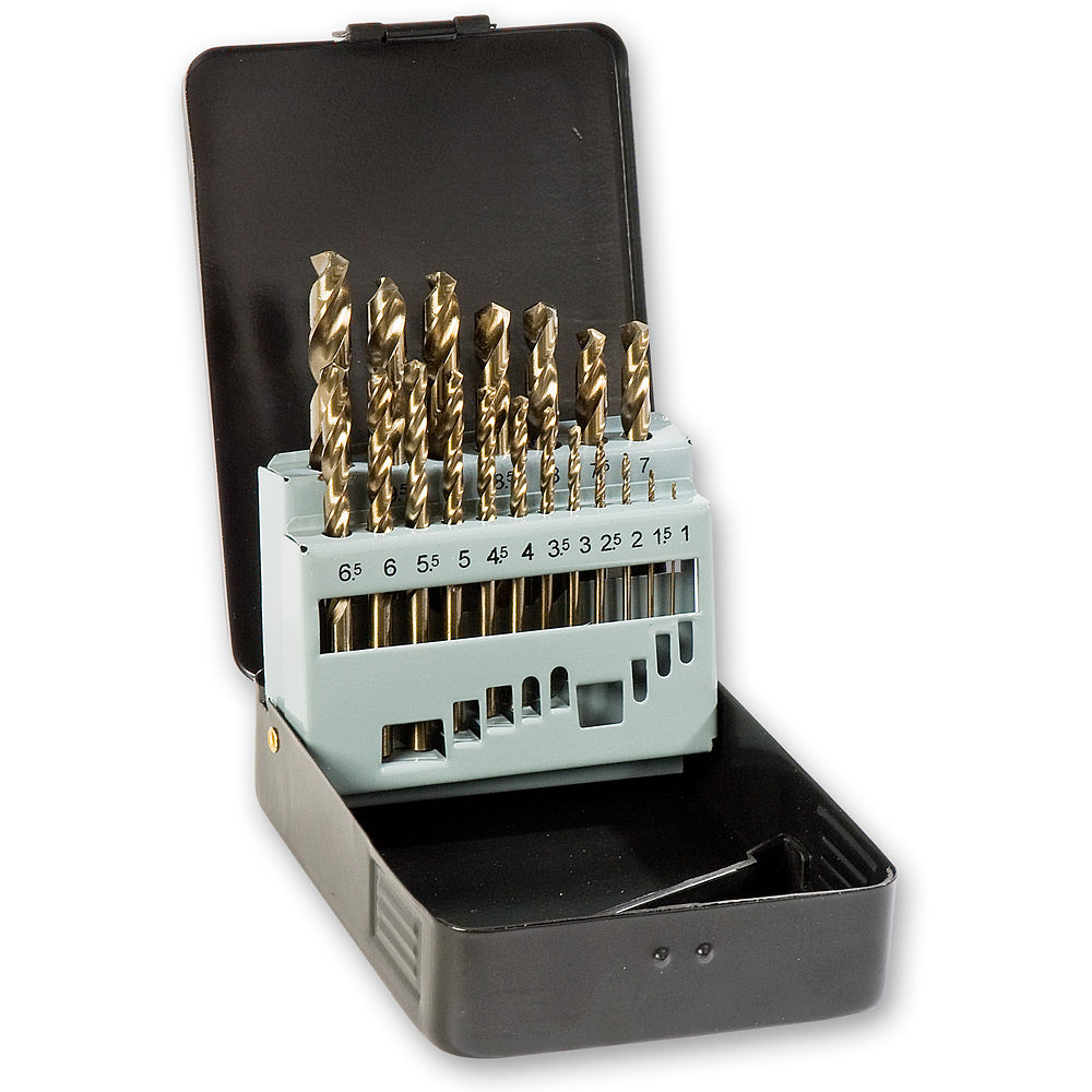 Axminster 19 Piece Cobalt/HSS Drill Bit Set