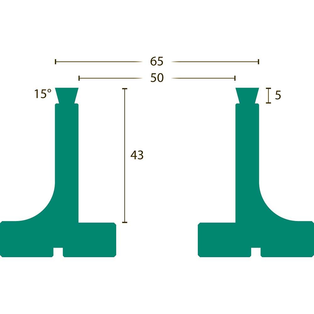 Axminster Woodturning Cylinder Jaws - 50mm