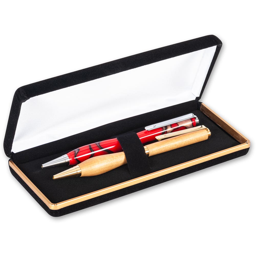 Artisan Black Velvet Double Pen Box