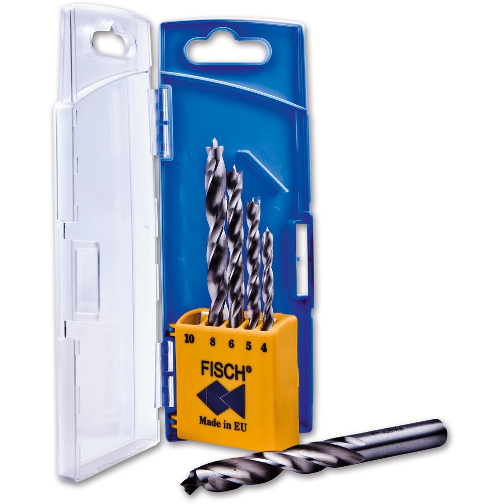 FISCH M2 HSS Professional Brad Point Drill Bit Set 4-10mm 5 Pce