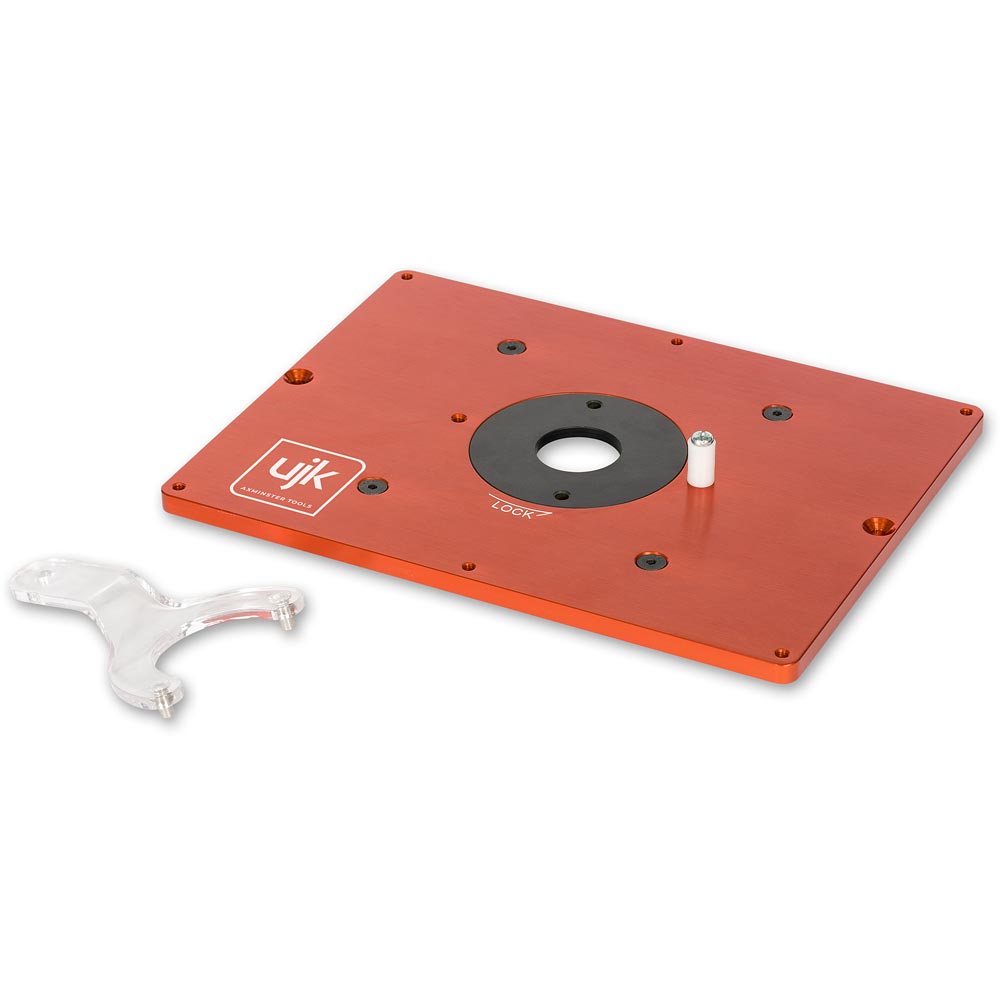 UJK 10mm Aluminium Router Table Insert c/w Universal Base