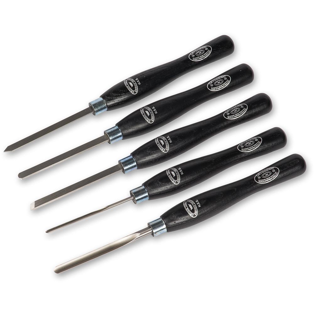 Crown 5 Piece Cryo Miniature Woodturning Tool Set