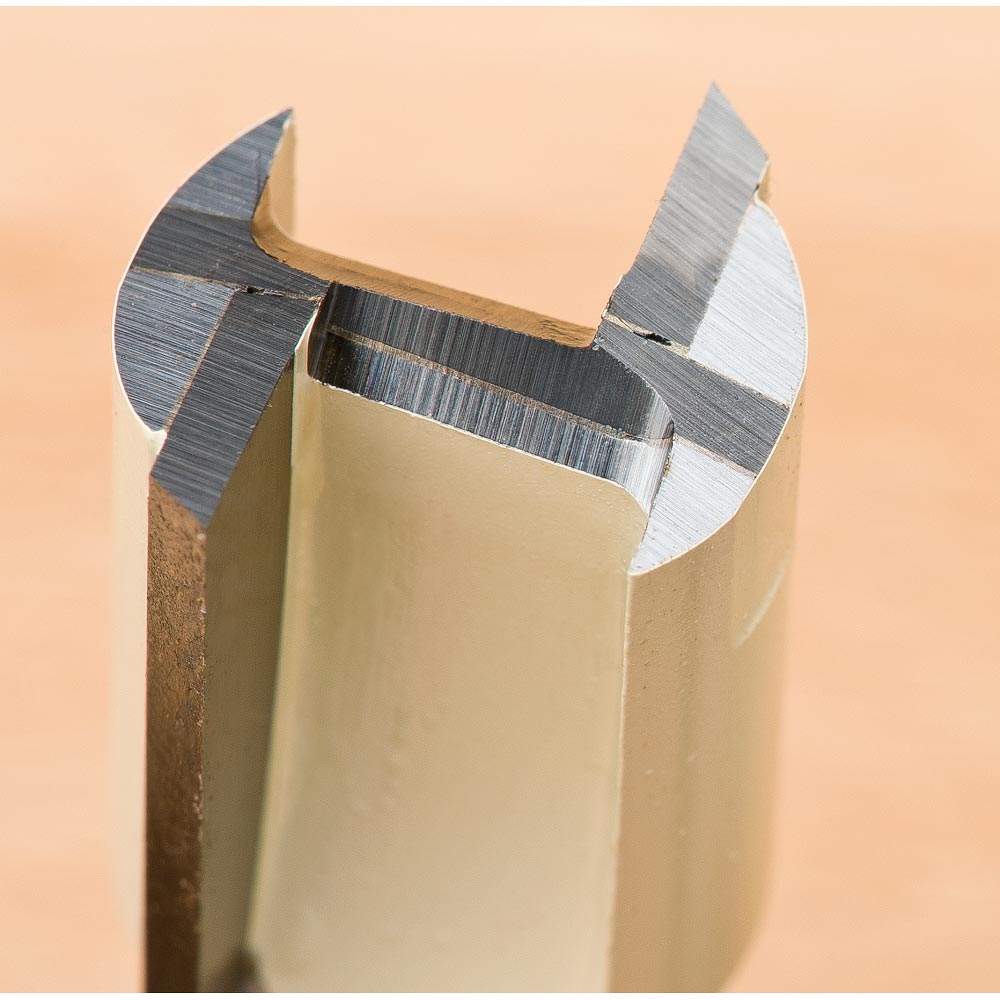 Axcaliber Twin Flute Straight Cutters with Bottom Cut Insert - 1/4"(6.35mm)