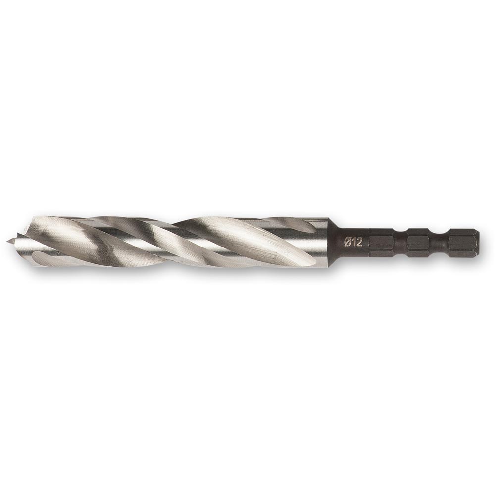 FISCH HSS Brad Point Drill Bit Hex Shank