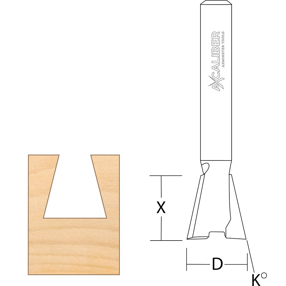 Axcaliber Dovetail Router Cutter