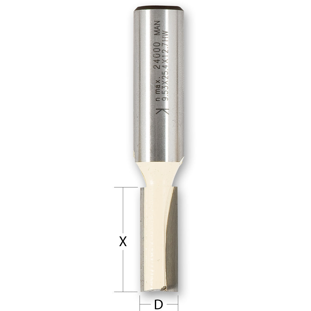 Axcaliber Twin Flute Straight Cutters - 1/4"(6.3mm)