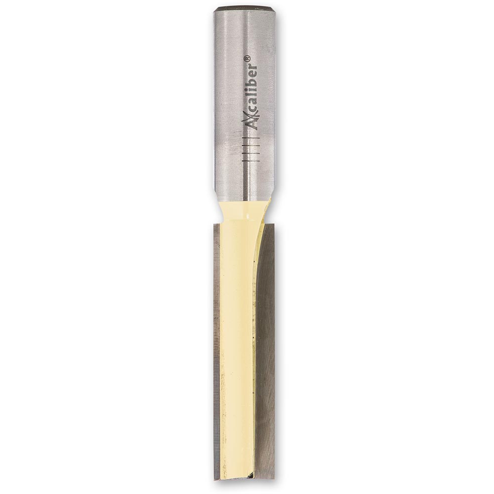 Axcaliber Twin Flute Straight Cutter with Bottom Cut Insert - 1/2"(12.7mm)