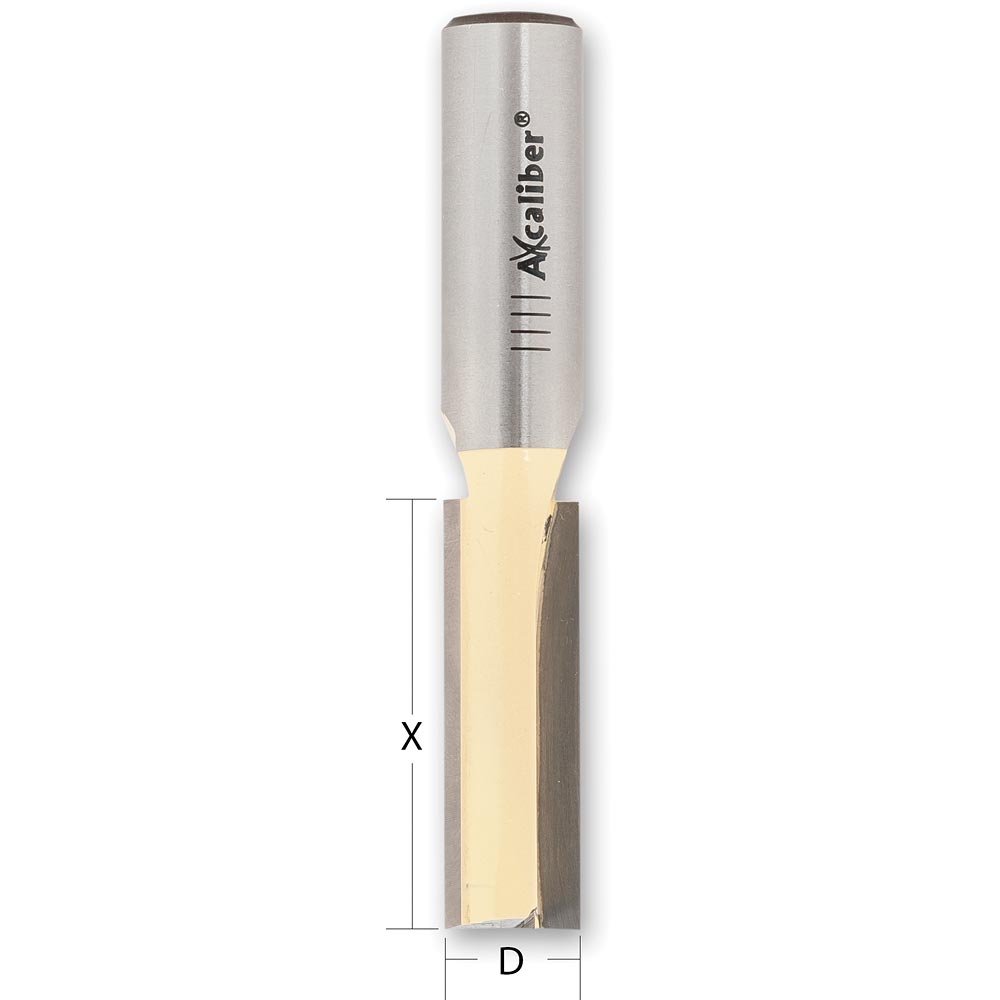 Axcaliber Twin Flute Small Diameter Straight Cutters - 1/2"(12.7mm)