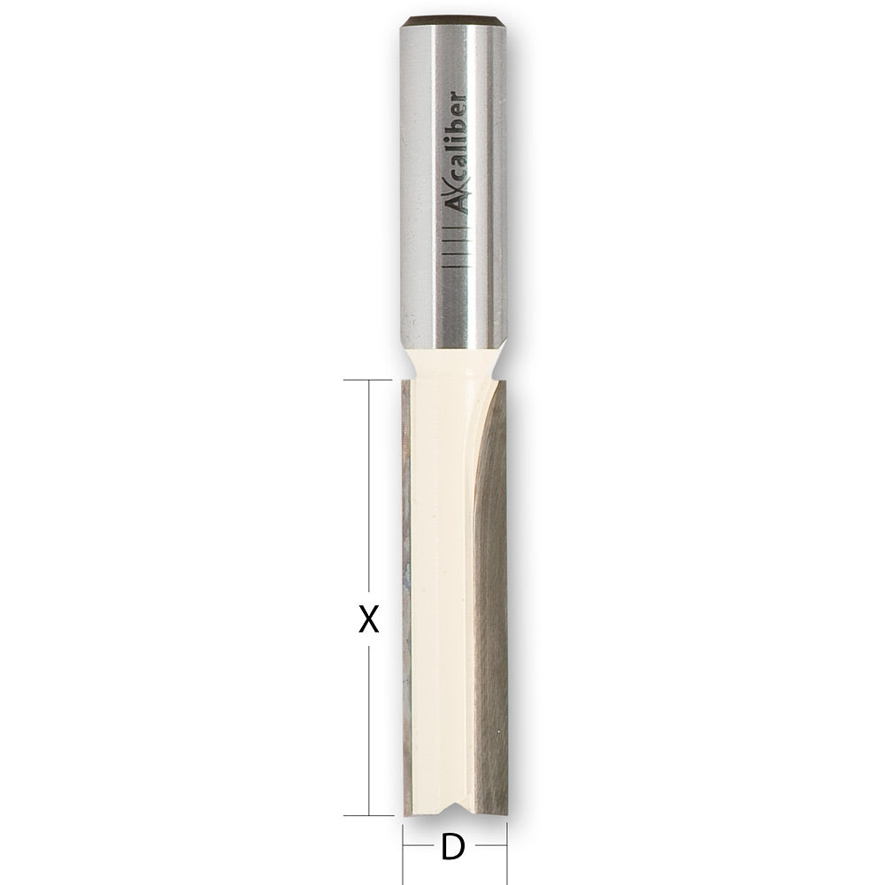 Axcaliber Twin Flute Small Diameter Straight Cutters - 1/2"(12.7mm)