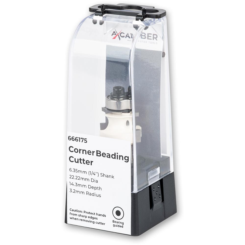 Axcaliber Edge Beading Router Cutters - 1/4" Shank