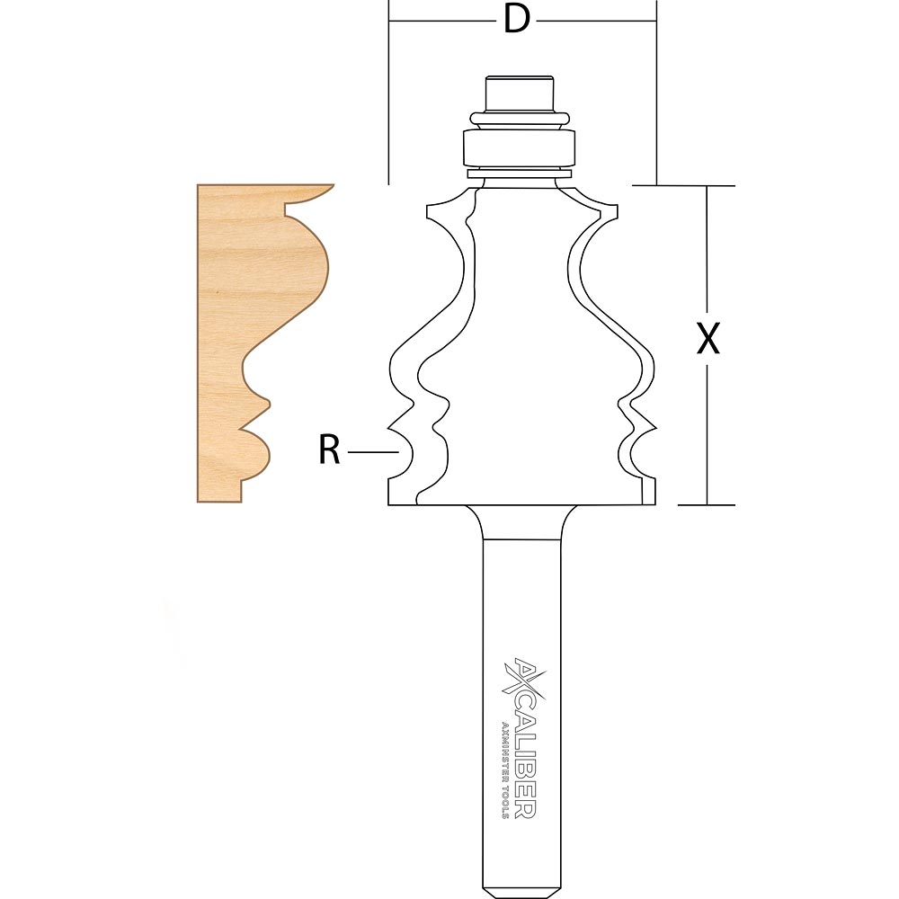 Axcaliber Edge Moulding Router Cutter 5