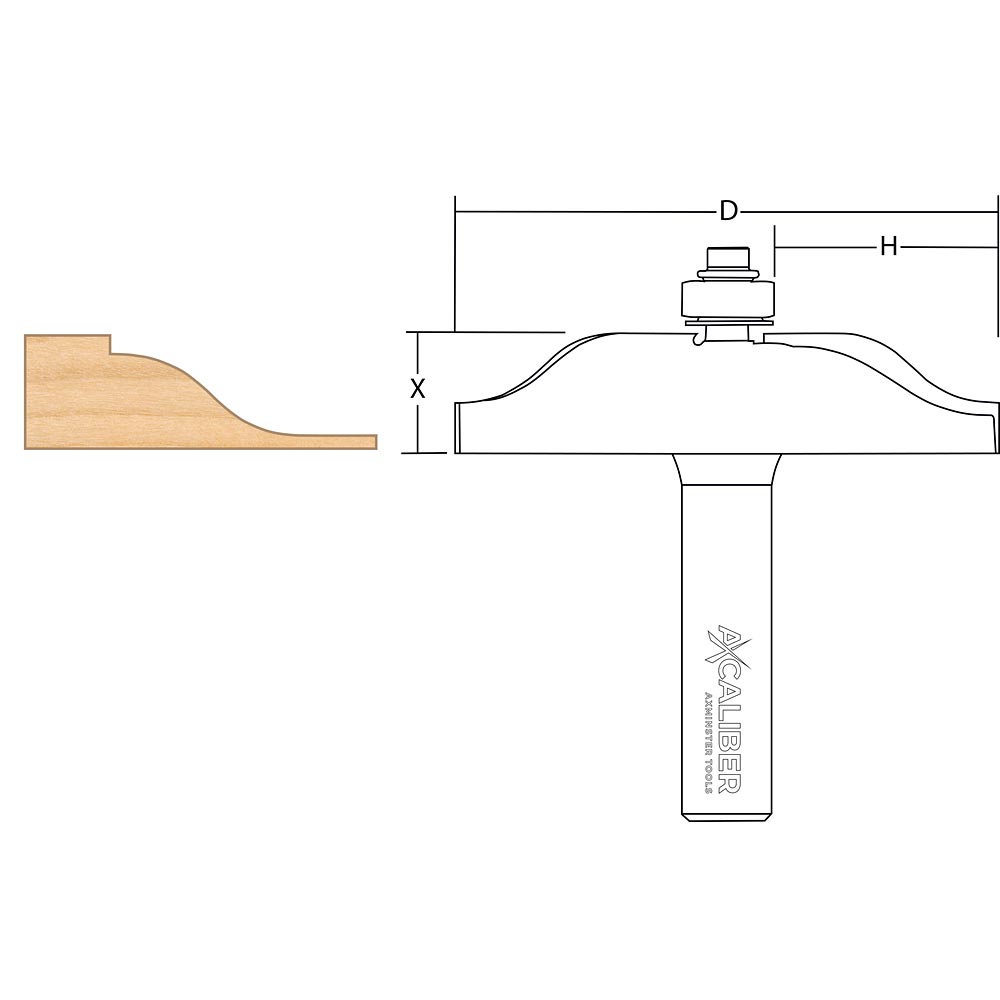 Axcaliber Ogee Panel Raising Cutter