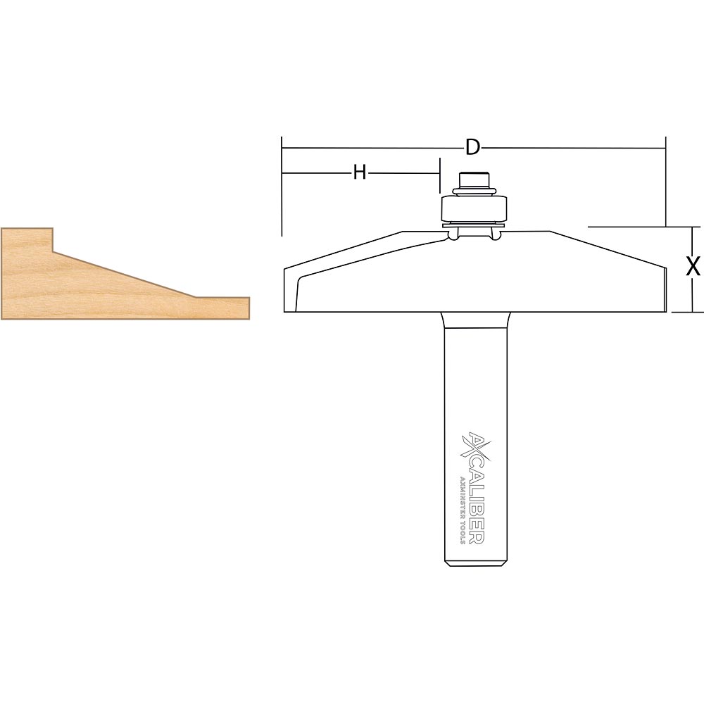 Axcaliber Bevel Panel Raising Cutter
