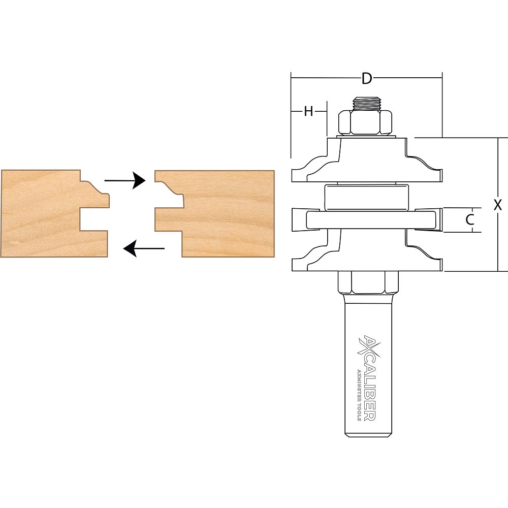 Axcaliber Stile & Rail Cutter (Ogee)