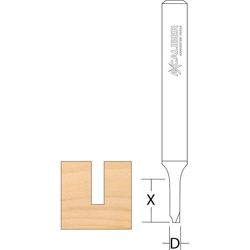 Axcaliber Single Flute Straight Cutters