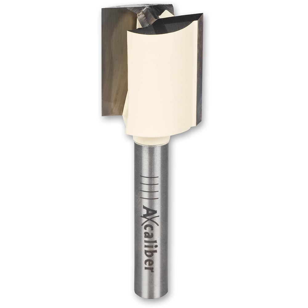 Axcaliber Twin Flute Straight Cutters with Bottom Cut Insert - 1/4"(6.35mm)
