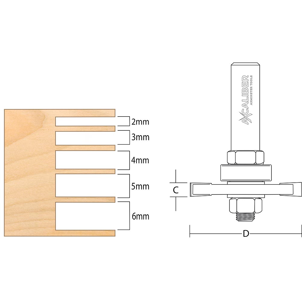 Axcaliber 2 Wing Slotting Cutters