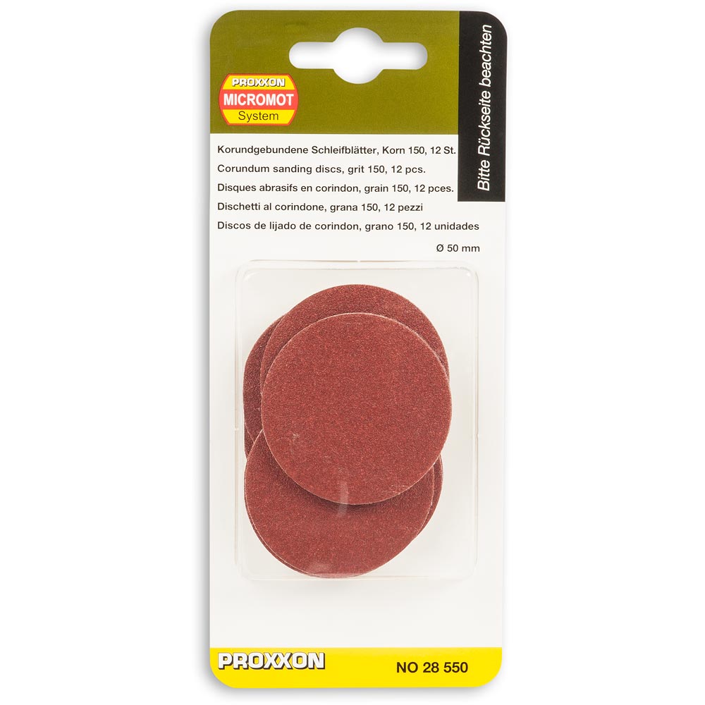 PROXXON Corundum Sanding Disc for LWS  (Pkt 12)