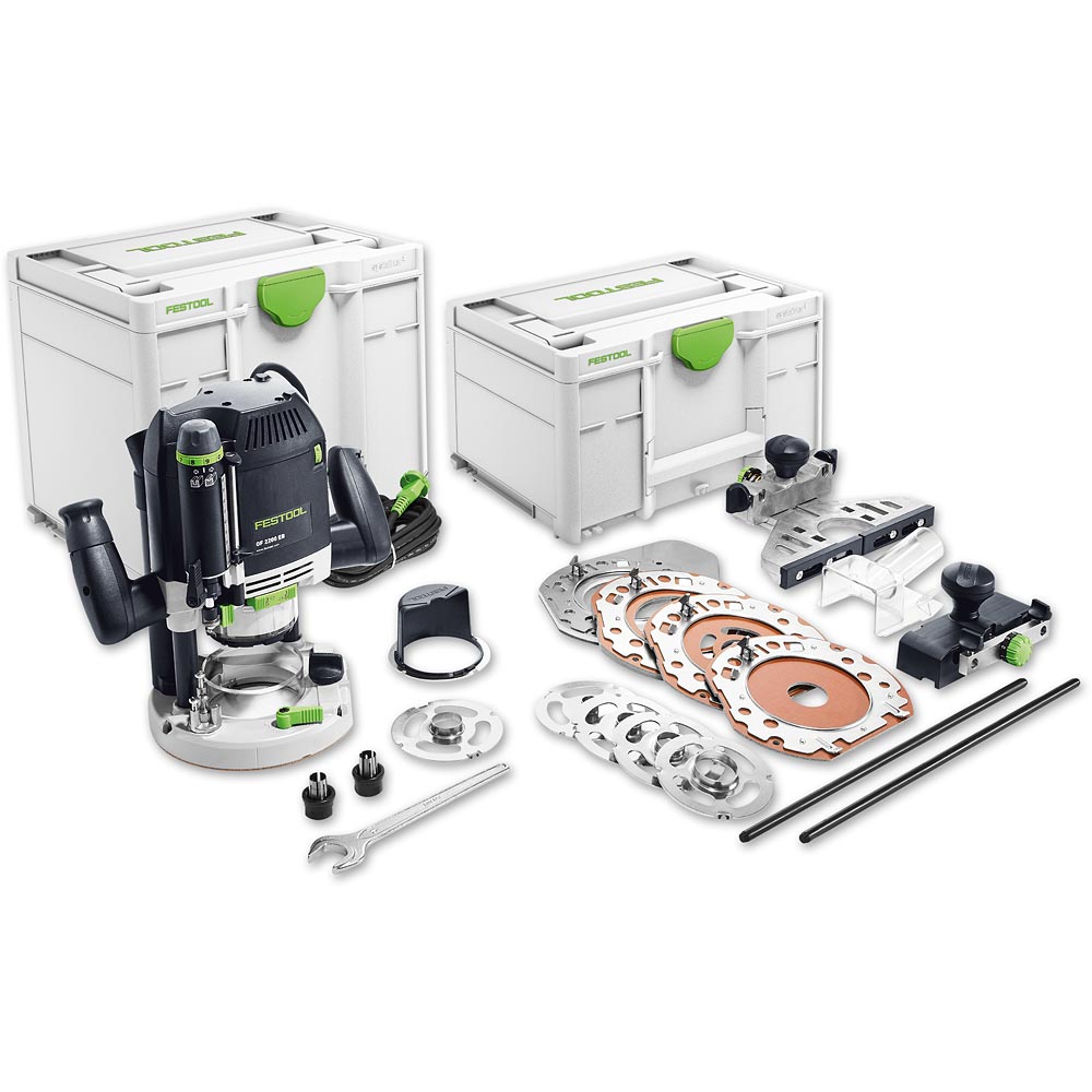 Festool OF 2200 EB-Set 1/2" Router inc accessory kit - 230V