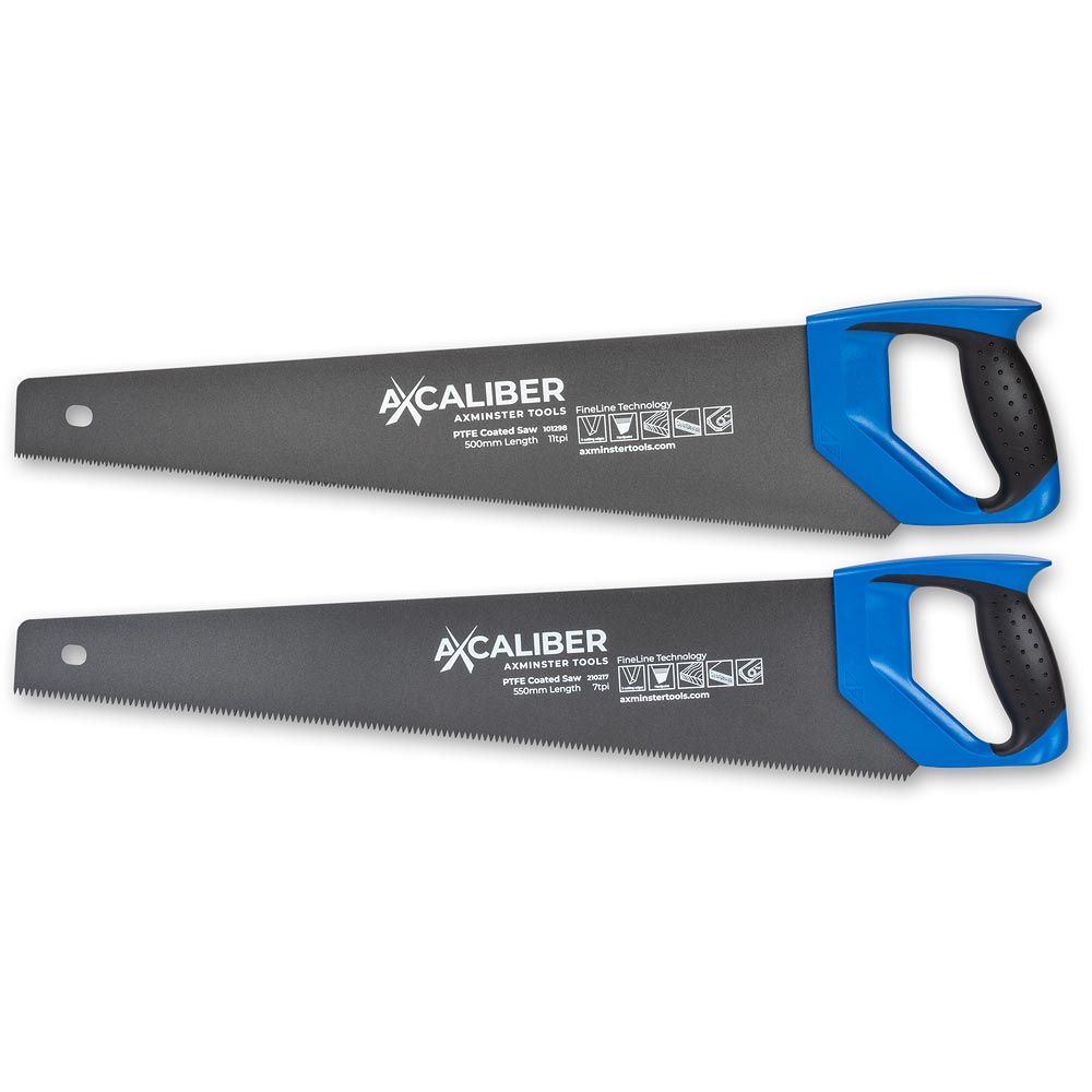 Axcaliber FineLine PTFE Coated Handsaws 7 & 11tpi (Pkt 2)