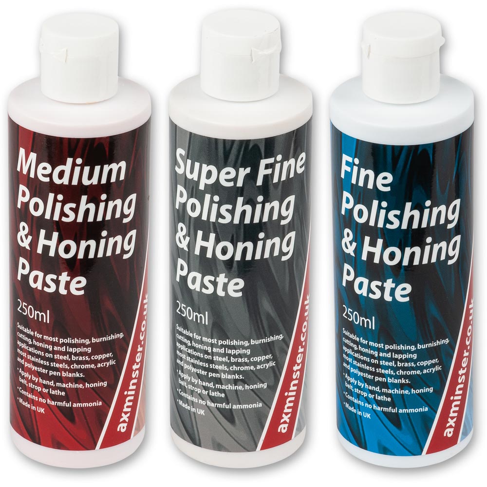 Axminster Pack of 3 Polishing & Honing Pastes