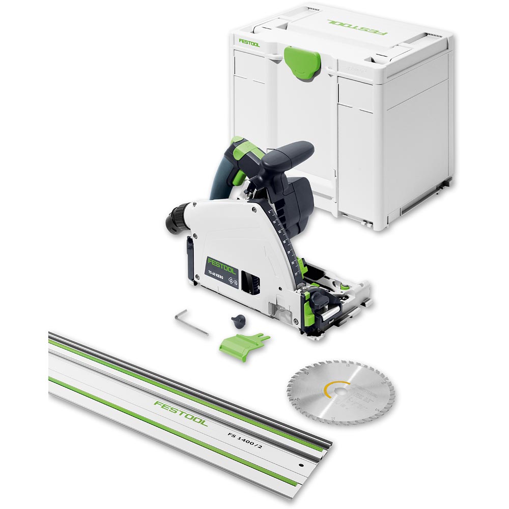 Festool TS60 KEBQ-Plus-FS Plunge Saw & 1,400mm Guide Rail 230V