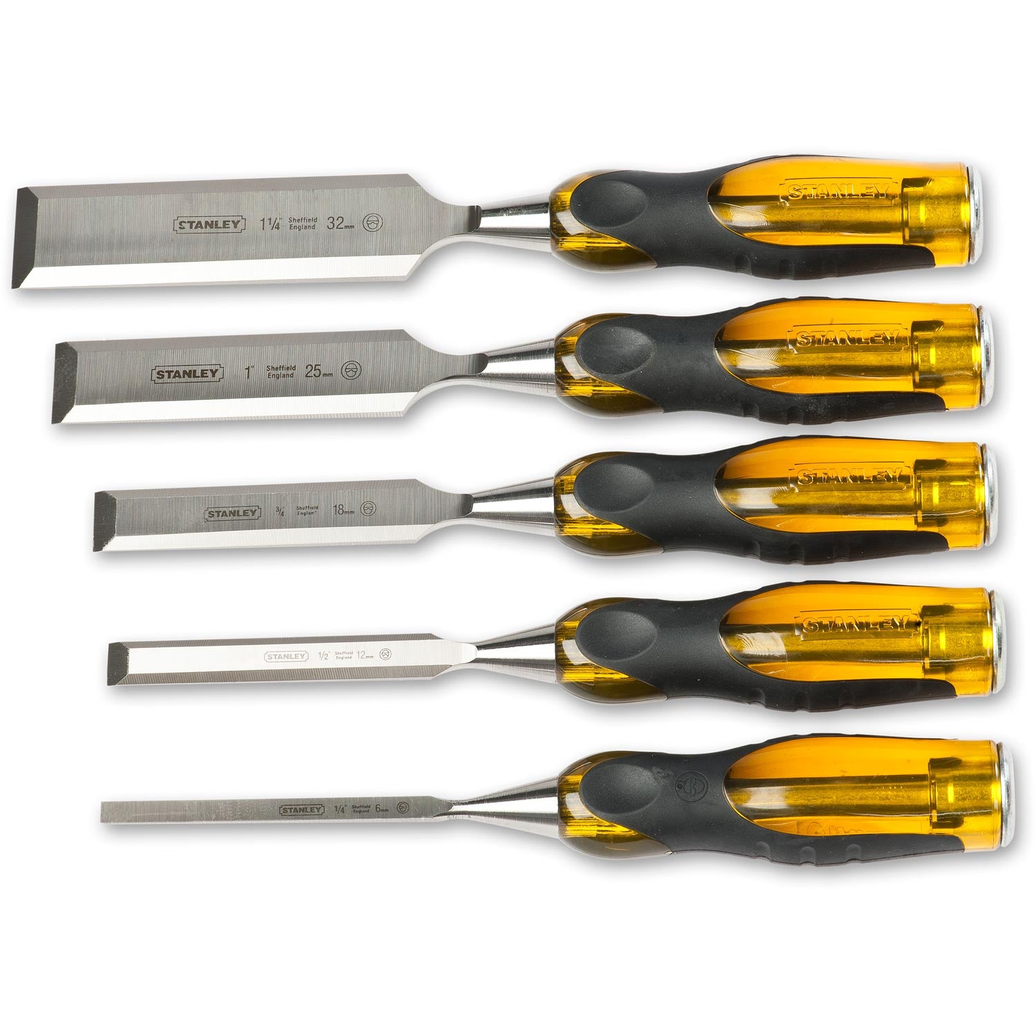 Stanley FatMax Thru Tang Bevel Edge Chisel Sets