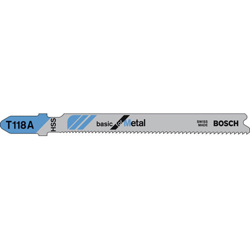 Bosch T118A Jigsaw Blades Metal, Plastics & General Cutting (Pkt 5)