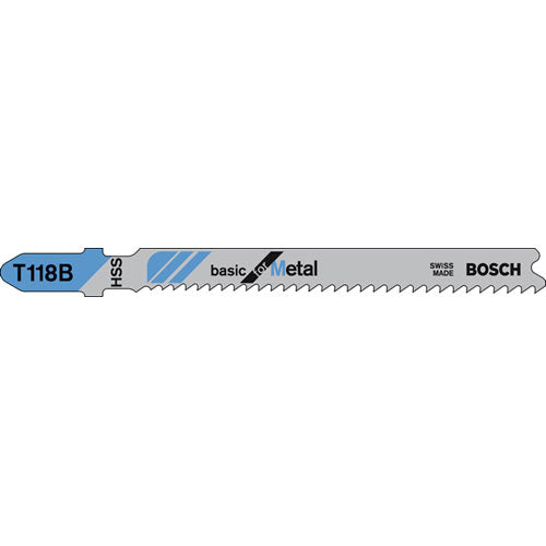 Bosch T118B Jigsaw Blades Metal Cutting (Pkt 5)