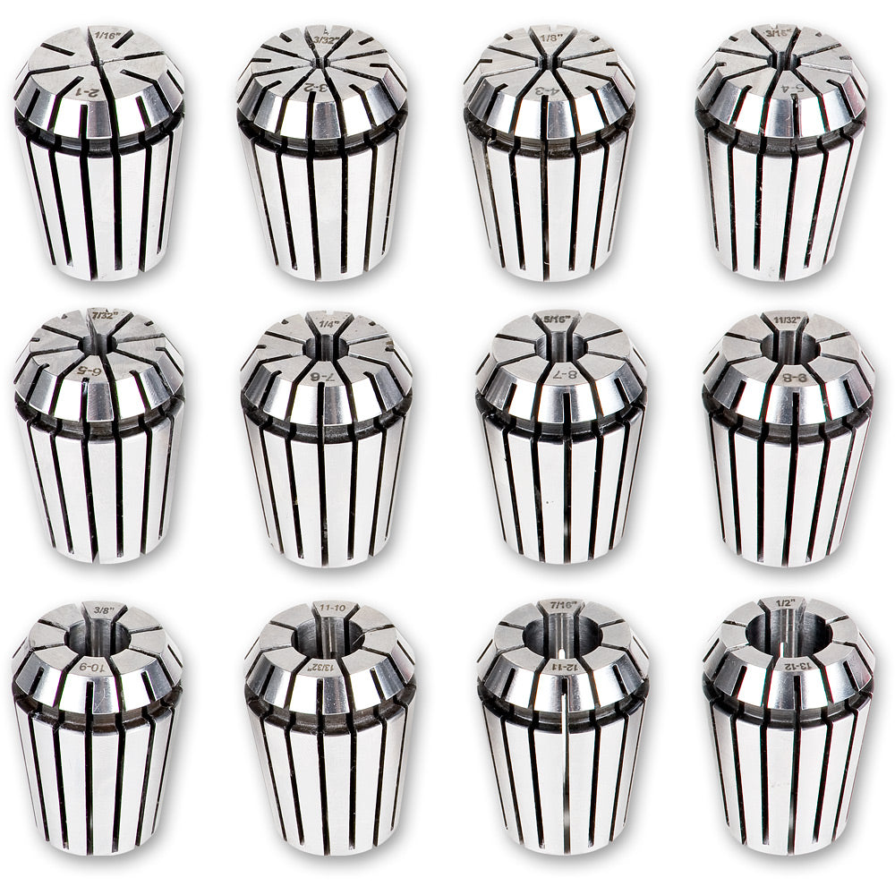 Axminster Engineer Series 12 Piece ER20 Precision Collet Set