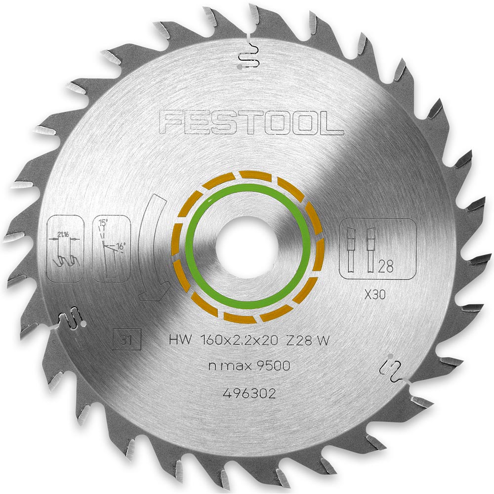 Festool TCT Saw Blades - 160mm x 2.2mm x 20mm