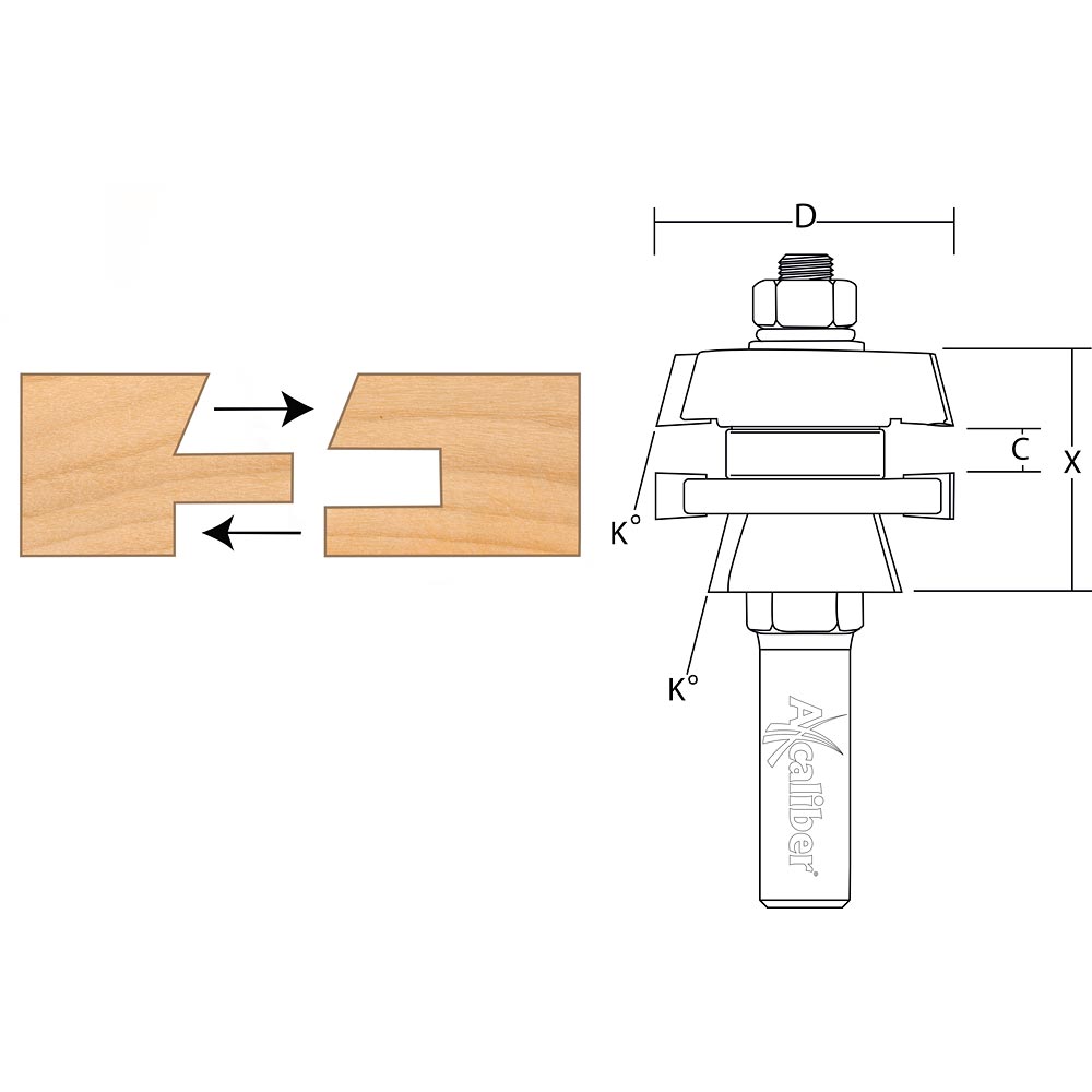 Axcaliber Stile and Rail Cutter (Shaker)