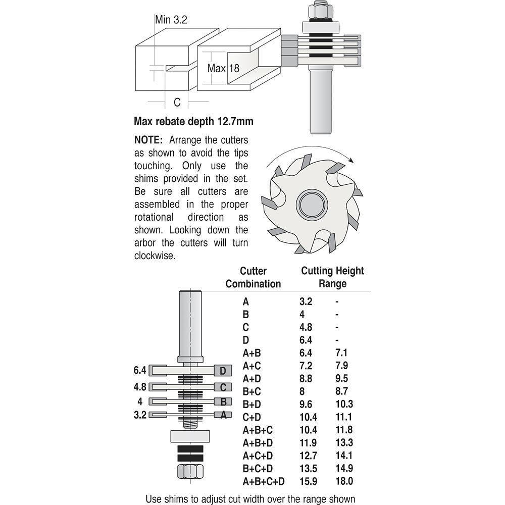 Axcaliber Three Wing Slot Cutter Set