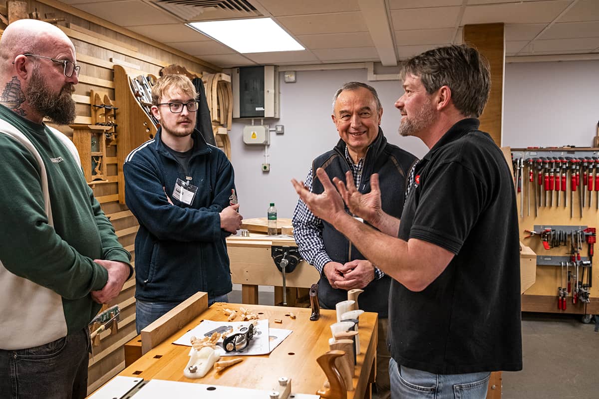 Woodworkers in workshop