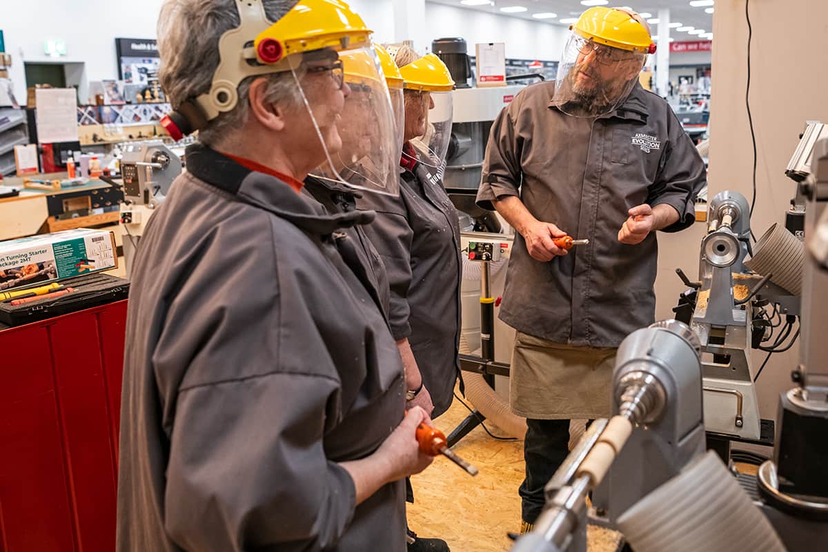 Woodturning in store