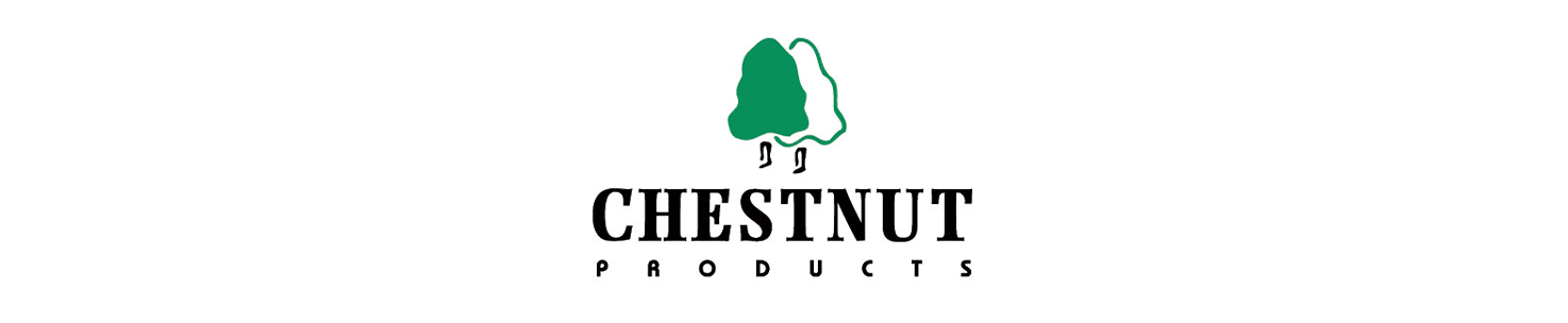 A centered chestnut logo with a green nut icon above the words 'CHESTNUT PRODUCTS' on a plain white background.